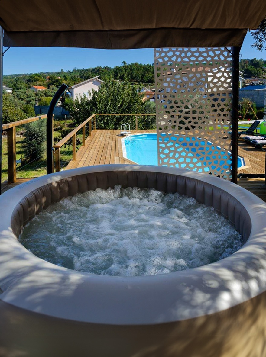 Jacuzzi no alojamento local em Viseu